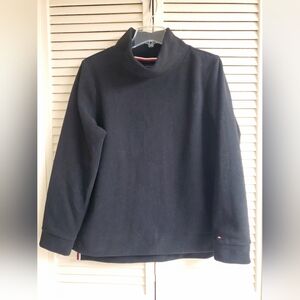 Tommy Hilfiger Black Turtleneck Fleece Size Large